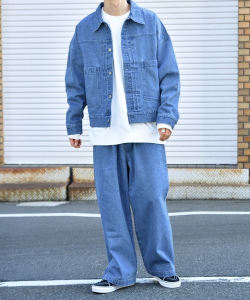 kutir(クティール)の「ワイドデニムパンツ(デニムパンツ・メンズ・ブラック/サックスブルー・SMALL/MEDIUM/LARGE)」の16枚目の写真