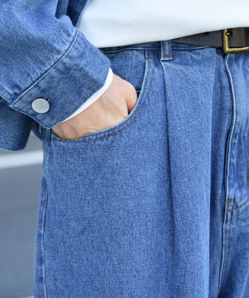 kutir(クティール)の「ワイドデニムパンツ(デニムパンツ・メンズ・ブラック/サックスブルー・SMALL/MEDIUM/LARGE)」の18枚目の写真