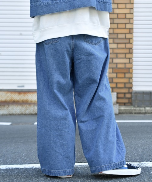 kutir(クティール)の「ワイドデニムパンツ(デニムパンツ・メンズ・ブラック/サックスブルー・SMALL/MEDIUM/LARGE)」の10枚目の写真
