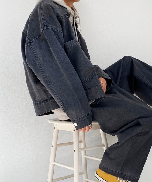 kutir(クティール)の「ワイドデニムパンツ(デニムパンツ・メンズ・ブラック/サックスブルー・SMALL/MEDIUM/LARGE)」の20枚目の写真