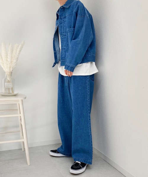 kutir(クティール)の「ワイドデニムパンツ(デニムパンツ・メンズ・ブラック/サックスブルー・SMALL/MEDIUM/LARGE)」の22枚目の写真