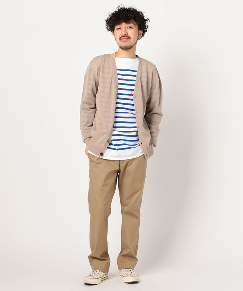 GLOSTER(グロスター)の「Vネックカーディガン(カーディガン/ボレロ・メンズ・チャコールグレー/ダークネイビー/ベージュ/オリーブ・S/M/L/XL)」の12枚目の写真