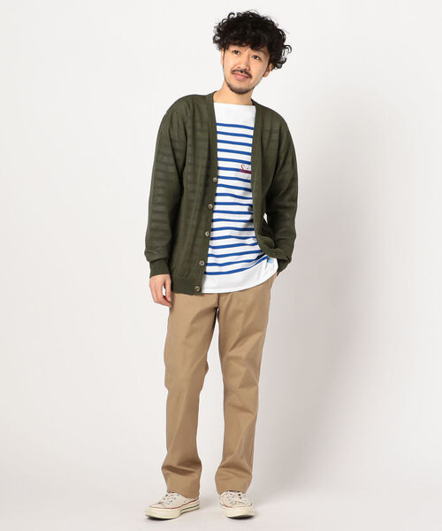 GLOSTER(グロスター)の「Vネックカーディガン(カーディガン/ボレロ・メンズ・チャコールグレー/ダークネイビー/ベージュ/オリーブ・S/M/L/XL)」の14枚目の写真