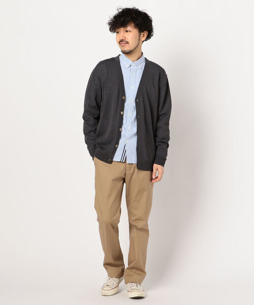 GLOSTER(グロスター)の「Vネックカーディガン(カーディガン/ボレロ・メンズ・チャコールグレー/ダークネイビー/ベージュ/オリーブ・S/M/L/XL)」の6枚目の写真