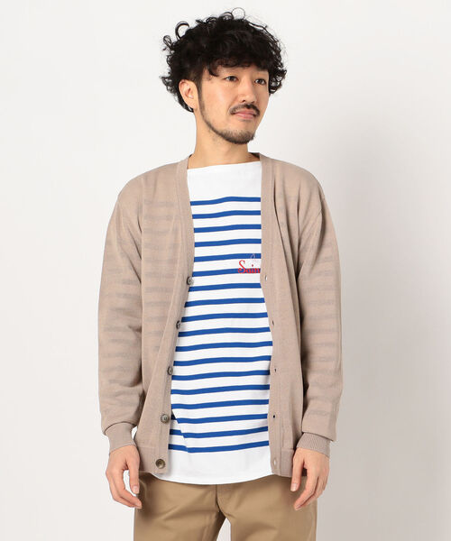 GLOSTER(グロスター)の「Vネックカーディガン(カーディガン/ボレロ・メンズ・チャコールグレー/ダークネイビー/ベージュ/オリーブ・S/M/L/XL)」の11枚目の写真