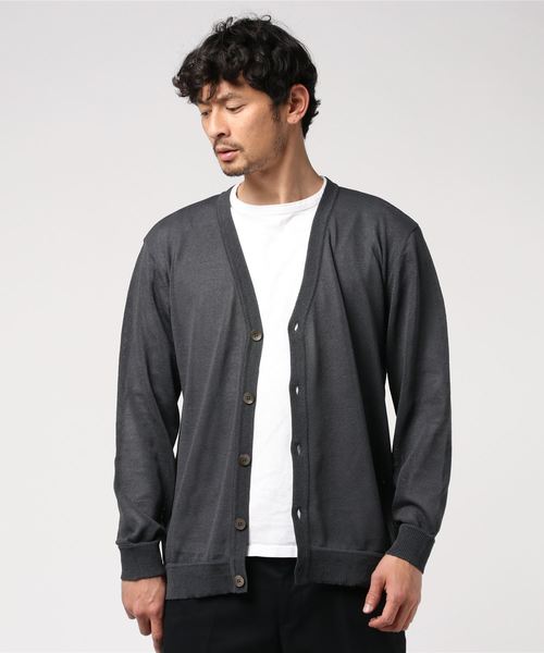 GLOSTER(グロスター)の「Vネックカーディガン(カーディガン/ボレロ・メンズ・チャコールグレー/ダークネイビー/ベージュ/オリーブ・S/M/L/XL)」の17枚目の写真