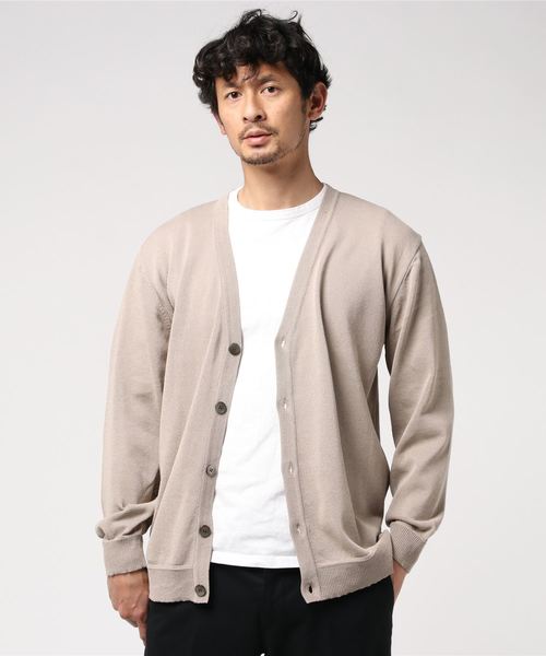 GLOSTER(グロスター)の「Vネックカーディガン(カーディガン/ボレロ・メンズ・チャコールグレー/ダークネイビー/ベージュ/オリーブ・S/M/L/XL)」の18枚目の写真