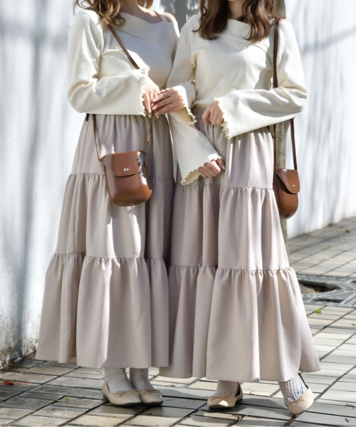 PairPair（ペアペア）の「リブワンショルトップス（Tシャツ/カットソー・レディース・ブラック/オフホワイト/ライトグリーン/モカ・FREE）」の17枚目の写真