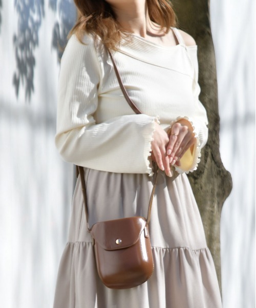 PairPair（ペアペア）の「リブワンショルトップス（Tシャツ/カットソー・レディース・ブラック/オフホワイト/ライトグリーン/モカ・FREE）」の22枚目の写真