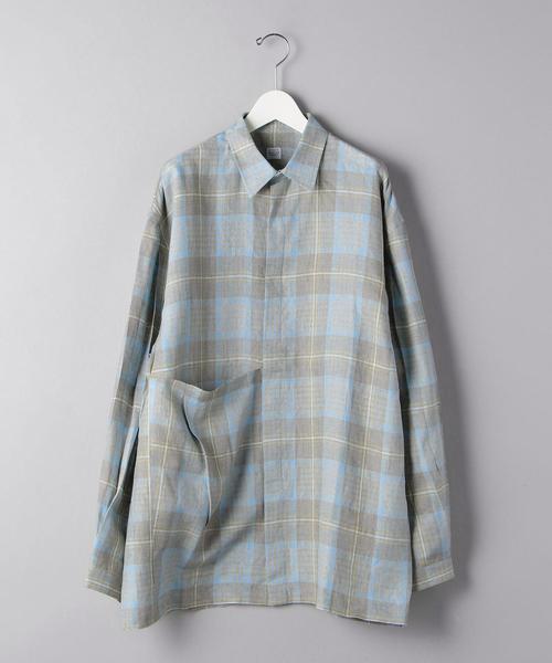 E.TAUTZ ESME SHIRTイートウツ　リネン チェックシャツ UK製 E.TAUTZ（イートウツ）の「＜E.TAUTZ（イートウツ）＞チェック シャツ
