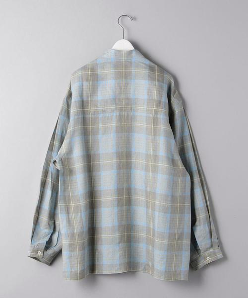 E.TAUTZ ESME SHIRTイートウツ　リネン チェックシャツ UK製 E.TAUTZ（イートウツ）の「＜E.TAUTZ（イートウツ）＞チェック シャツ