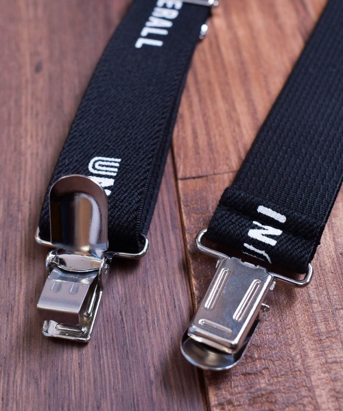 UNIVERSAL OVERALL（ユニバーサルオーバーオール）の「『UNIVERSAL OVERALL（ユニバーサルオーバーオール）』ロゴプリントサスペンダー（サスペンダー・レディース・ベージュ/ネイビー/グレー/ブラック・FREE）」の6枚目の写真