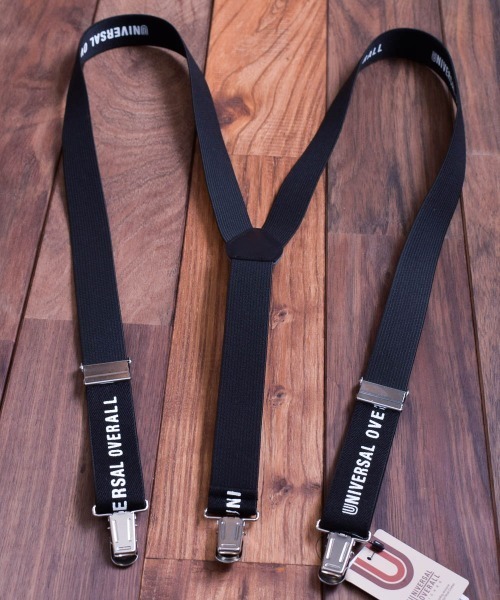 UNIVERSAL OVERALL（ユニバーサルオーバーオール）の「『UNIVERSAL OVERALL（ユニバーサルオーバーオール）』ロゴプリントサスペンダー（サスペンダー・レディース・ベージュ/ネイビー/グレー/ブラック・FREE）」の8枚目の写真