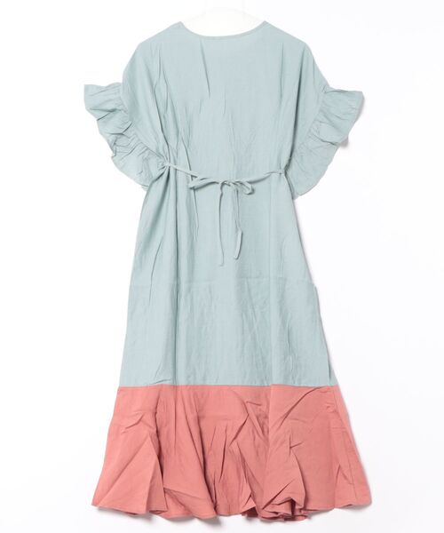 TONE SELECT WEAR(トーンセレクトウェア)の「【TONE SELECT WEAR】切り替えワンピース(MI)(ワンピース・レディース・ベージュ/ブルー・FREE)」の8枚目の写真