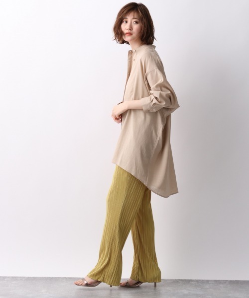 A part by（アパートバイ）の「RLバンドカラールーズシャツ 911234（シャツ/ブラウス・レディース・オフホワイト/ブラック/ベージュ/ライトグリーン・FREE）」の7枚目の写真