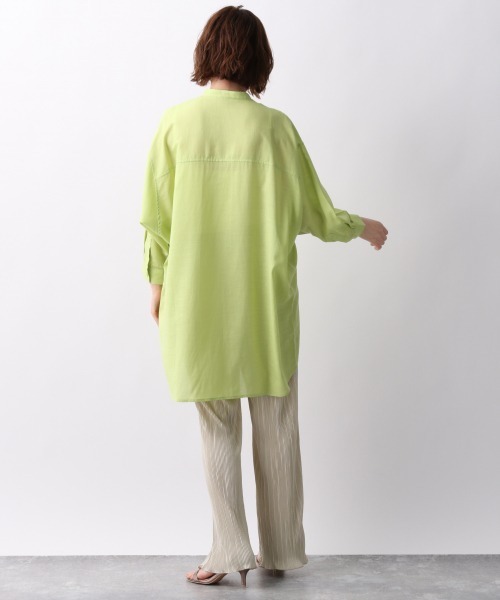 A part by（アパートバイ）の「RLバンドカラールーズシャツ 911234（シャツ/ブラウス・レディース・オフホワイト/ブラック/ベージュ/ライトグリーン・FREE）」の8枚目の写真