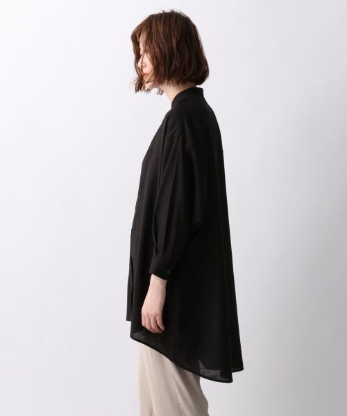 A part by（アパートバイ）の「RLバンドカラールーズシャツ 911234（シャツ/ブラウス・レディース・オフホワイト/ブラック/ベージュ/ライトグリーン・FREE）」の11枚目の写真