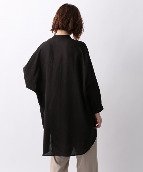 A part by（アパートバイ）の「RLバンドカラールーズシャツ 911234（シャツ/ブラウス・レディース・オフホワイト/ブラック/ベージュ/ライトグリーン・FREE）」の12枚目の写真