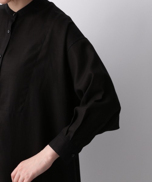 A part by（アパートバイ）の「RLバンドカラールーズシャツ 911234（シャツ/ブラウス・レディース・オフホワイト/ブラック/ベージュ/ライトグリーン・FREE）」の14枚目の写真