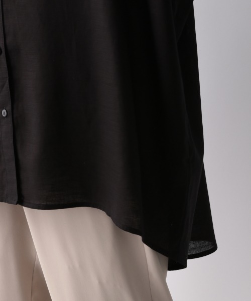 A part by（アパートバイ）の「RLバンドカラールーズシャツ 911234（シャツ/ブラウス・レディース・オフホワイト/ブラック/ベージュ/ライトグリーン・FREE）」の16枚目の写真