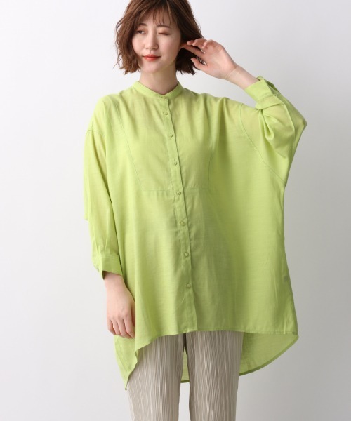 A part by（アパートバイ）の「RLバンドカラールーズシャツ 911234（シャツ/ブラウス・レディース・オフホワイト/ブラック/ベージュ/ライトグリーン・FREE）」の19枚目の写真