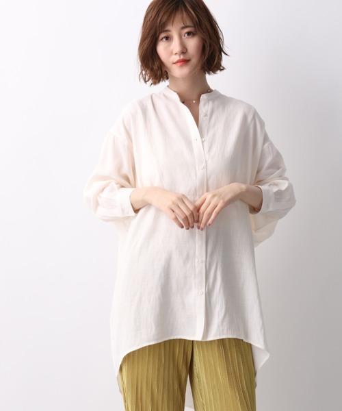 A part by（アパートバイ）の「RLバンドカラールーズシャツ 911234（シャツ/ブラウス・レディース・オフホワイト/ブラック/ベージュ/ライトグリーン・FREE）」の20枚目の写真