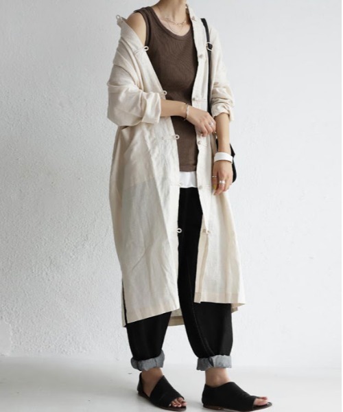 antiqua(アンティカ)の「テレコリブタンク(タンクトップ・レディース・ブラック/オフホワイト/ブラウン系その他・FREE)」の14枚目の写真