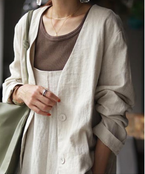 antiqua(アンティカ)の「テレコリブタンク(タンクトップ・レディース・ブラック/オフホワイト/ブラウン系その他・FREE)」の17枚目の写真