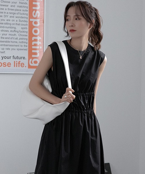 OSYAREVO(オシャレボ)の「ドロスト チノワンピース(ワンピース・レディース・ブラック/ライトカーキ・LARGE/MEDIUM)」の11枚目の写真