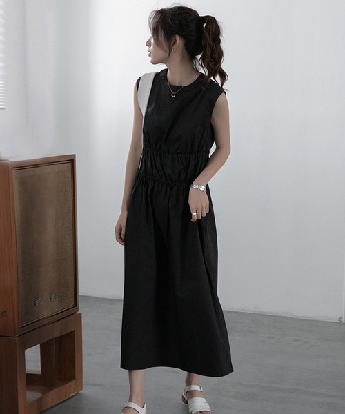 OSYAREVO(オシャレボ)の「ドロスト チノワンピース(ワンピース・レディース・ブラック/ライトカーキ・LARGE/MEDIUM)」の20枚目の写真