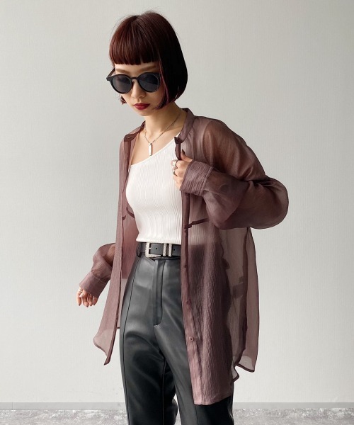 PAGEBOY（ページボーイ）の「カップツキアシメタンク（タンクトップ・レディース・ホワイト/ブラック/ダークブラウン・FREE）」の12枚目の写真