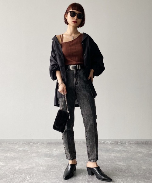 PAGEBOY（ページボーイ）の「カップツキアシメタンク（タンクトップ・レディース・ホワイト/ブラック/ダークブラウン・FREE）」の18枚目の写真