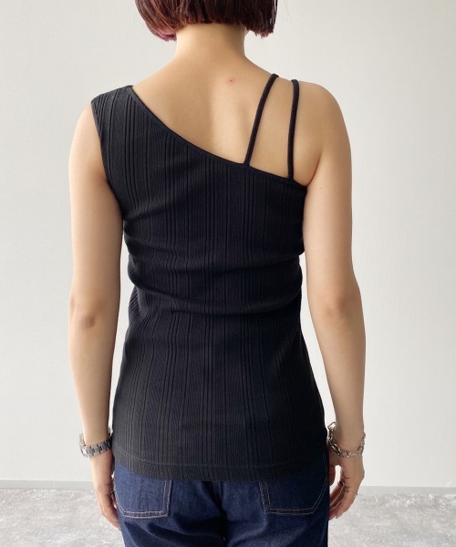 PAGEBOY（ページボーイ）の「カップツキアシメタンク（タンクトップ・レディース・ホワイト/ブラック/ダークブラウン・FREE）」の13枚目の写真