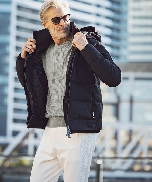 AKM Contemporary(エイケイエムコンテンポラリー)の「【WEB・直営店限定】AKM Contemporary(エイケイエムコンテンポラリー)カシミヤ混 ブロッキングデザイン プルオーバー コットンニット(ニット/セーター・メンズ・ブラック/ホワイト/ブラウン/グレー・M/S/L/XL)」の18枚目の写真