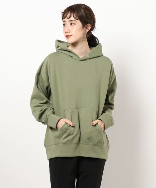 RAG MACHINE（ラグマシーン）の「【RAG MACHINE】ビッグシルエットポンチパーカー（パーカー・レディース・オフホワイト/ベージュ/ダークグレー/オレンジ/ブラウン/イエロー/オリーブ・M/L）」の6枚目の写真