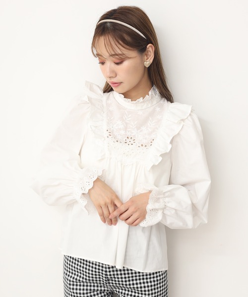 one after another NICE CLAUP(ワンアフターアナザーナイスクラップ)の「vintage風レースブラウス(シャツ/ブラウス・レディース・ブラック/ベージュ/オフホワイト・FREE)」の10枚目の写真