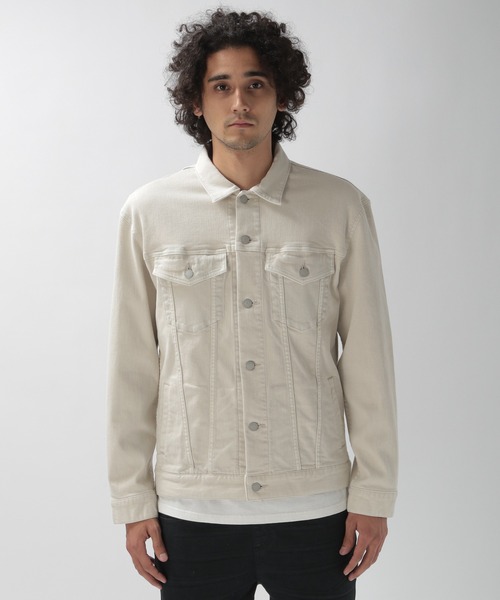 BAYFLOW(ベイフロー)の「B-FLEX Gジャン(デニムジャケット・メンズ・チャコールグレー/ライトブルー/オフホワイト・MEDIUM/LARGE)」の9枚目の写真