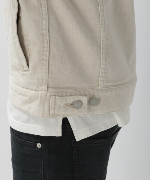 BAYFLOW(ベイフロー)の「B-FLEX Gジャン(デニムジャケット・メンズ・チャコールグレー/ライトブルー/オフホワイト・MEDIUM/LARGE)」の16枚目の写真