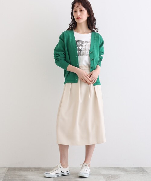 【新品☆未使用】スカート　INDIVI レザー調ギャザースカート（マキシ・ロングスカート） | INDIVI