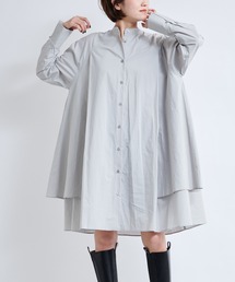 DouDou | デザインタックシャツチュニック(シャツ/ブラウス)