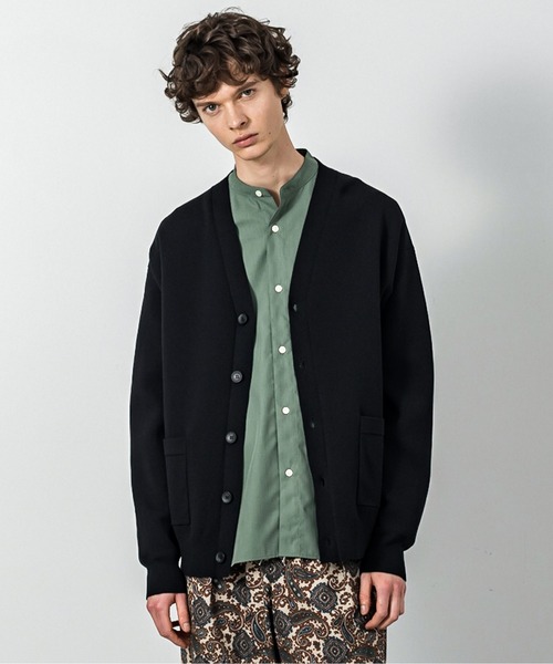 SLICK スリック カーディガン ブラック SLICK カーディガン 「SLICK/スリック」Tech Twill Buttonless