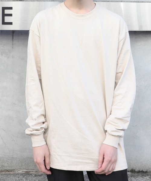 GILDAN(ギルダン)の「GILDAN/ 6.0oz ギルダン ウルトラコットン ドロップショルダー ビッグシルエット 無地 ロンT(Tシャツ/カットソー・メンズ・ホワイト/ブラック/ベージュ/グリーン/ネイビー/グレー/インディゴブルー/オレンジ/ライム/チャコールグレー/アッシュグレー・MEDIUM/LARGE/X-LARGE/SMALL)」の6枚目の写真