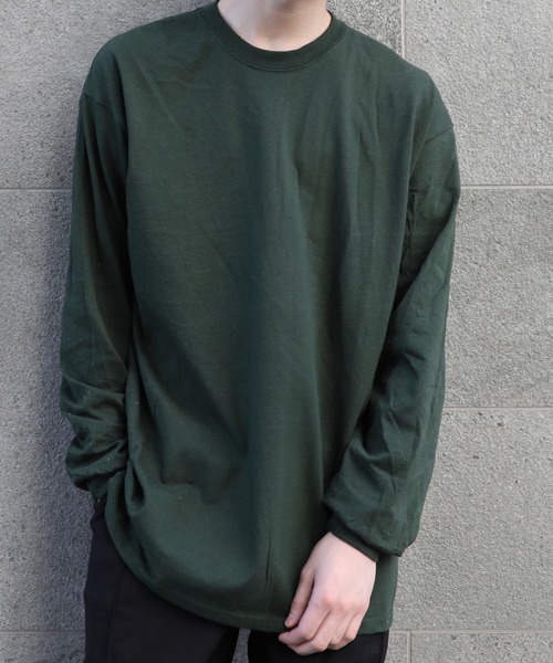 GILDAN(ギルダン)の「GILDAN/ 6.0oz ギルダン ウルトラコットン ドロップショルダー ビッグシルエット 無地 ロンT(Tシャツ/カットソー・メンズ・ホワイト/ブラック/ベージュ/グリーン/ネイビー/グレー/インディゴブルー/オレンジ/ライム/チャコールグレー/アッシュグレー・MEDIUM/LARGE/X-LARGE/SMALL)」の8枚目の写真