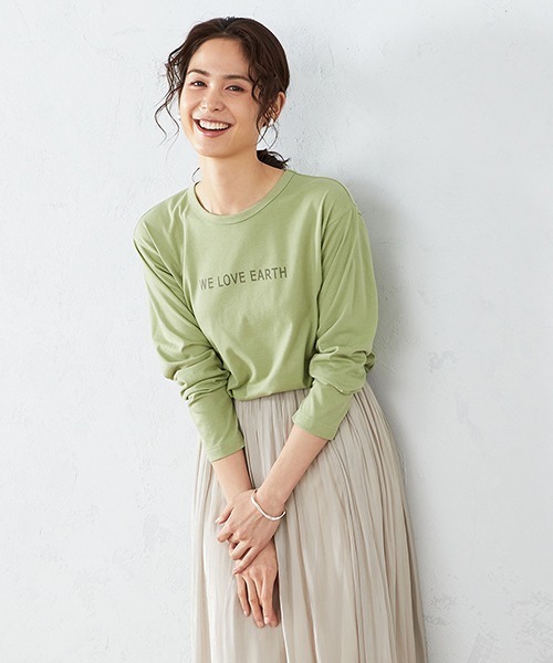 COMME CA ISM（コムサイズム）の「ロゴプリント Tシャツ（Tシャツ/カットソー・レディース・ホワイト/ブラック/ネイビー/ブラウン/イエロー×グリーン・MEDIUM/LARGE）」の5枚目の写真