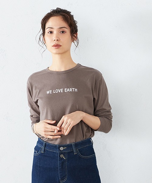 COMME CA ISM（コムサイズム）の「ロゴプリント Tシャツ（Tシャツ/カットソー・レディース・ホワイト/ブラック/ネイビー/ブラウン/イエロー×グリーン・MEDIUM/LARGE）」の15枚目の写真