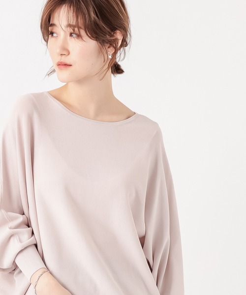 RIVE DROITE(リヴドロワ)の「ボートネックワイドドルマンニット(ニット/セーター・レディース・オフホワイト/グレー/グレー系その他/カーキ・FREE)」の3枚目の写真