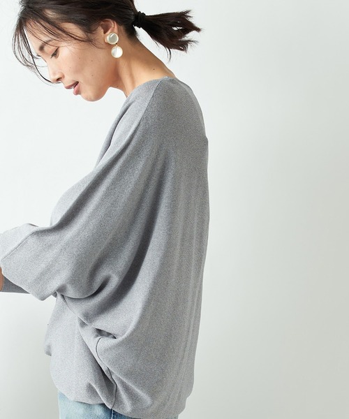 RIVE DROITE(リヴドロワ)の「ボートネックワイドドルマンニット(ニット/セーター・レディース・オフホワイト/グレー/グレー系その他/カーキ・FREE)」の2枚目の写真