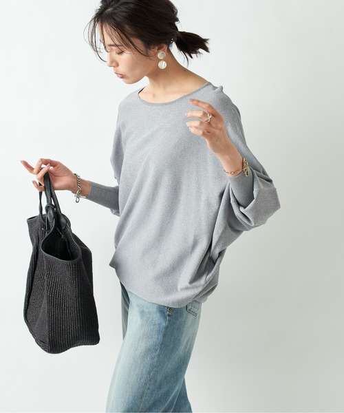 RIVE DROITE(リヴドロワ)の「ボートネックワイドドルマンニット(ニット/セーター・レディース・オフホワイト/グレー/グレー系その他/カーキ・FREE)」の15枚目の写真