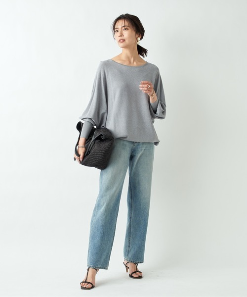 RIVE DROITE(リヴドロワ)の「ボートネックワイドドルマンニット(ニット/セーター・レディース・オフホワイト/グレー/グレー系その他/カーキ・FREE)」の18枚目の写真