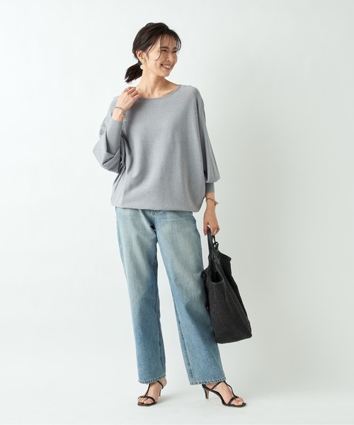 RIVE DROITE(リヴドロワ)の「ボートネックワイドドルマンニット(ニット/セーター・レディース・オフホワイト/グレー/グレー系その他/カーキ・FREE)」の19枚目の写真